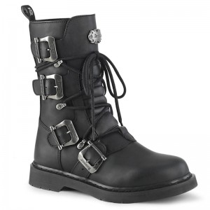 Demonia Bolt 265 Heel Lace Up Combat Boot Naisten Mid Saappaat Mustat Suomi | AK3-91679A7