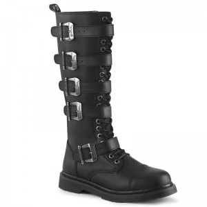 Demonia Bolt 425 Heel 20 Eyelet Combat Boot Naisten Korkeat Saappaat Mustat Suomi | AJ0-68176R8