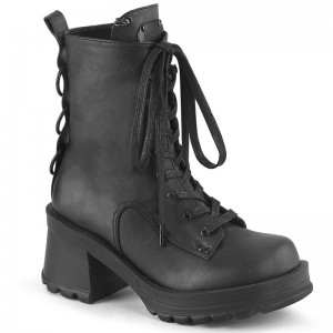 Demonia Bratty 50 Chunky Heel Platform Lace Up Naisten Nilkkurit Mustat Suomi | NV8-93789P6