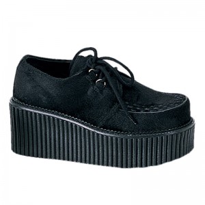 Demonia Creeper 202 Platform Goth Punk Rockabilly Fur Naisten Creepers Mustat Suomi | DK9-85778F6