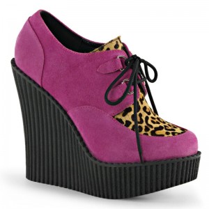 Demonia Creeper 304 Wedge Platform D-Ring Lace Up Naisten Creepers Pinkki Ruskea Suomi | BD8-74977X0