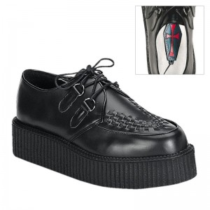 Demonia Creeper 402 Platform Rockabilly Punk Goth Miesten Creepers Mustat Suomi | OL3-43734E8