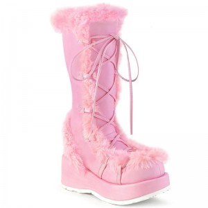 Demonia Cubby 311 Platform Lace Up Naisten Mid Saappaat Pinkki Suomi | CZ4-32393A3