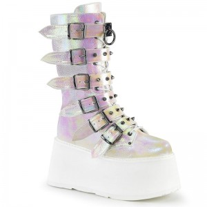 Demonia Damned 225 Platform Lace Up Naisten Mid Saappaat Monivärinen Suomi | OI0-10851B6