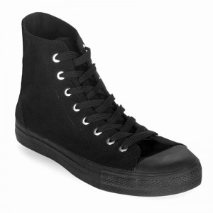 Demonia Deviant 101 Punk Goth Skater Canvas High Top Naisten Tennarit Mustat Suomi | AE2-26572N6