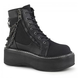 Demonia Emily 114 Platform Lace Up Naisten Nilkkurit Mustat Suomi | JP9-05230R6