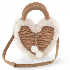 Demonia Faux Fur Heart-shaped Purse Asusteet Ruskea Suomi | WE5-74257T3