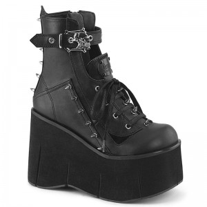 Demonia Kera 150 Platform Lace Up Naisten Nilkkurit Mustat Suomi | OM1-30833F3