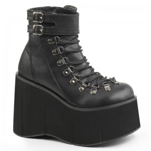 Demonia Kera 21 Platform Faux Lace Up Naisten Nilkkurit Mustat Suomi | WM2-56025Q6