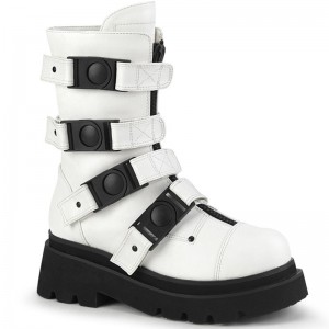 Demonia Renegade 55 Tiered Platform Strappy Calf High Naisten Nilkkurit Valkoinen Suomi | AW9-32643E0