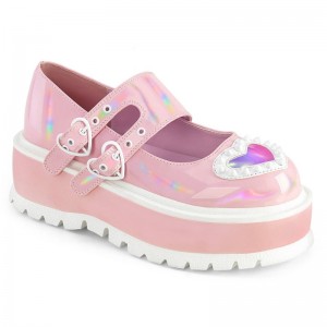 Demonia Slacker 25 Platform Naisten Mary Janes Pinkki Suomi | HE0-38613R8