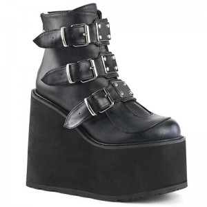 Demonia Swing 105 Wedge Platform Naisten Nilkkurit Mustat Suomi | TO9-06370F0