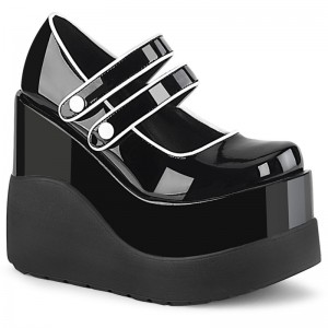 Demonia Void 37 Wedge Platform Naisten Mary Janes Mustat Suomi | VF8-07640M2