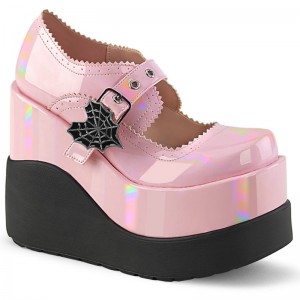 Demonia Void 38 Wedge Platform Naisten Mary Janes Pinkki Suomi | VW1-99259J6