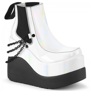 Demonia Void 50 Wedge Tiered Platform Chelsea Naisten Nilkkurit Valkoinen Suomi | UO6-91469K4