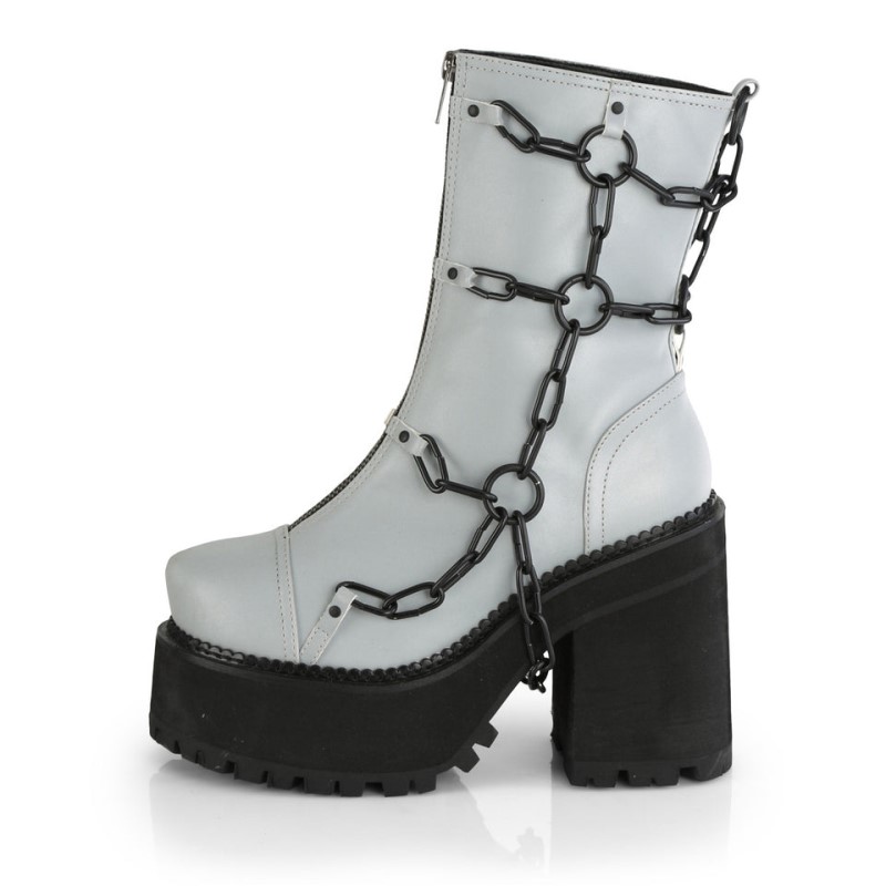 Demonia Assault 66 Heel Cleated Platform Naisten Nilkkurit Harmaat Suomi | ST2-16361G8