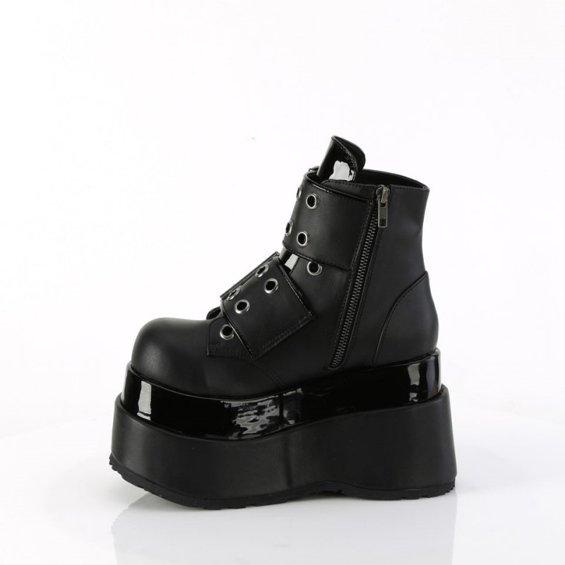 Demonia Bear 104 Tiered Platform Lace Up Naisten Nilkkurit Mustat Suomi | PW6-03950C5