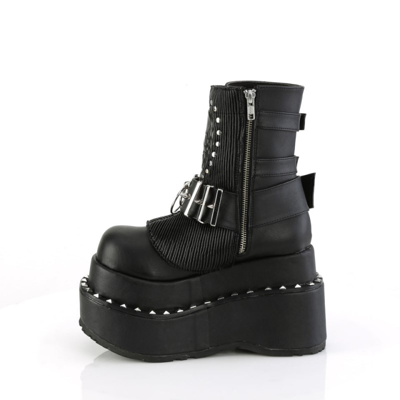 Demonia Bear 150 Tiered Pyramid Stud Trimmed Platform Lace Up Naisten Nilkkurit Mustat Suomi | IF9-03420O7