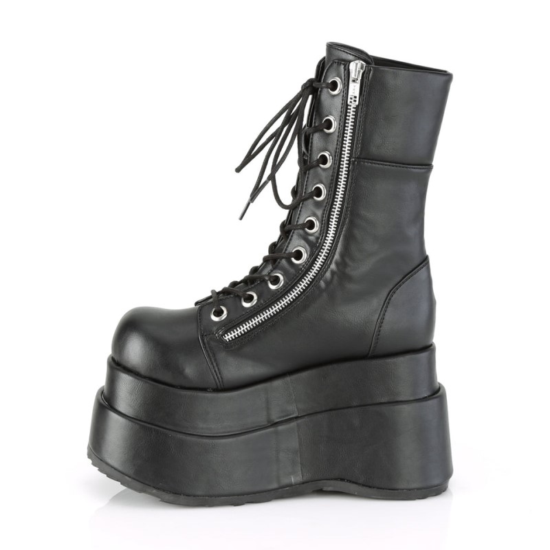 Demonia Bear 265 Tiered Platform Lace Up Naisten Mid Saappaat Mustat Mustat Suomi | QR6-93089X1