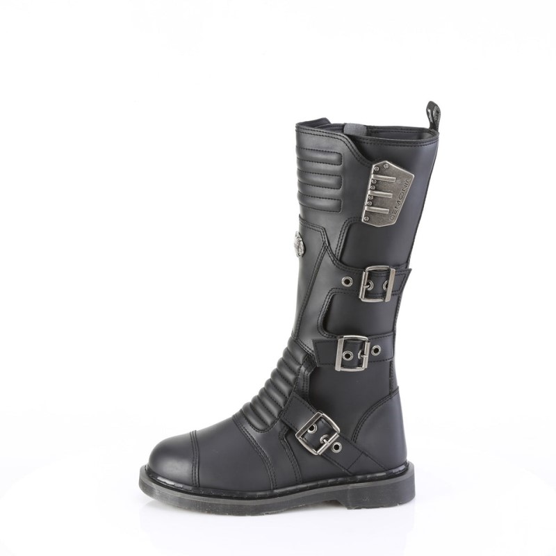 Demonia Bolt 405 Heel Combat Boot Miesten Korkeat Saappaat Mustat Mustat Suomi | EG9-60096F1