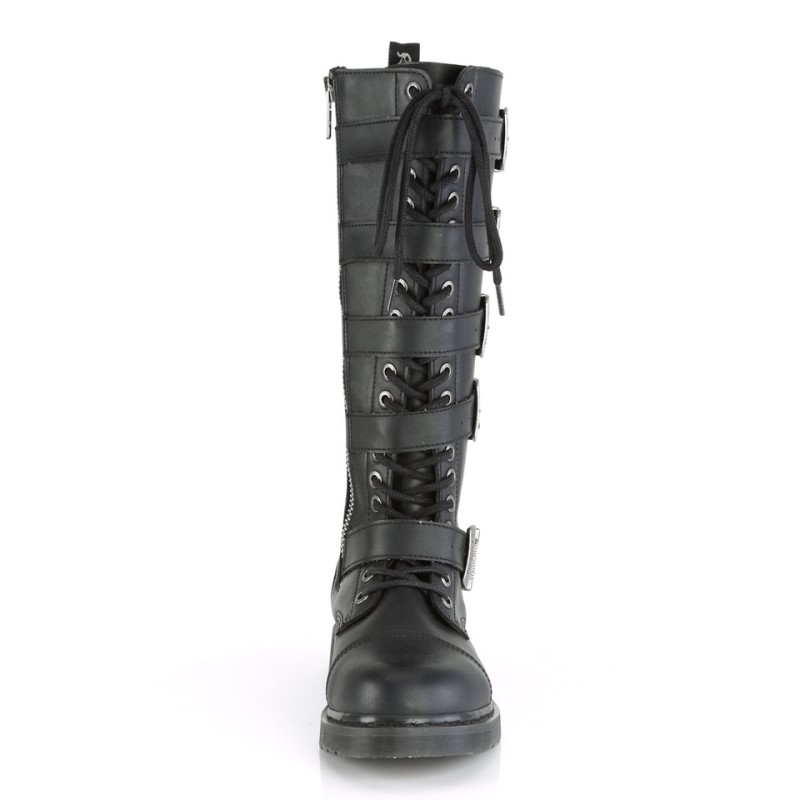 Demonia Bolt 425 Heel 20 Eyelet Combat Boot Naisten Korkeat Saappaat Mustat Suomi | AJ0-68176R8