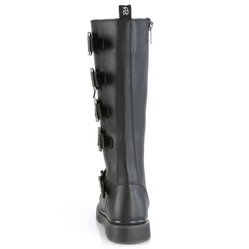 Demonia Bolt 425 Heel 20 Eyelet Combat Boot Naisten Korkeat Saappaat Mustat Suomi | AJ0-68176R8