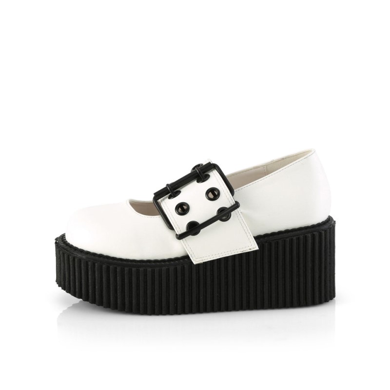 Demonia Creeper 230 Platform Mary Jane Naisten Creepers Valkoinen Suomi | TX7-27272O7