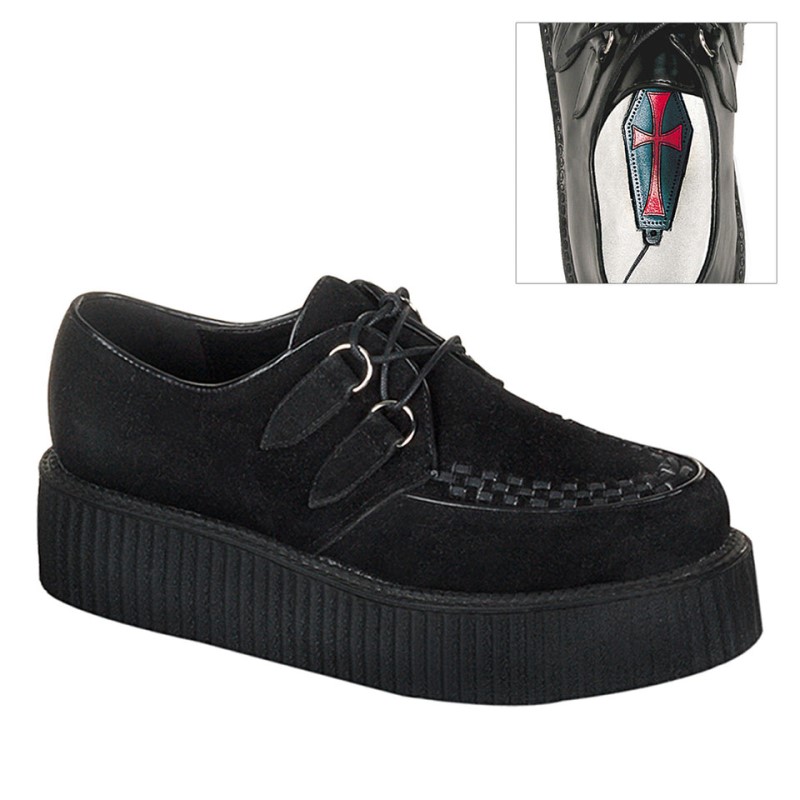 Demonia Creeper 402s Platform Rockabilly Punk Goth Naisten Creepers Mustat Suomi | ON0-39473K0