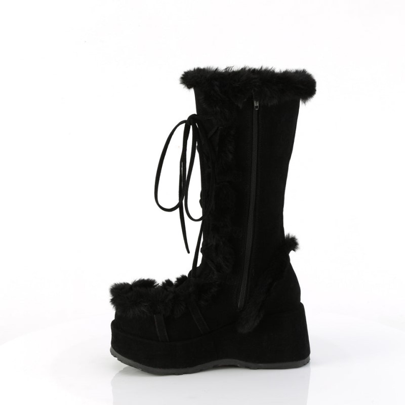 Demonia Cubby 311 Platform Lace Up Naisten Mid Saappaat Mustat Suomi | UX8-18661N2