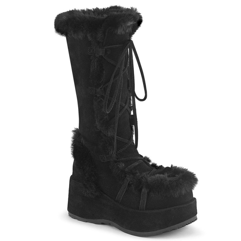 Demonia Cubby 311 Platform Lace Up Naisten Mid Saappaat Mustat Suomi | UX8-18661N2