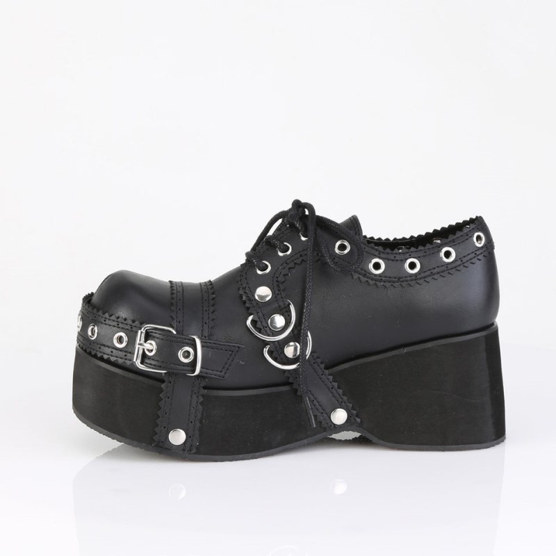 Demonia Dank 28 Platform Lace Up Naisten Oxford Kengät Mustat Suomi | OK5-23092Y9