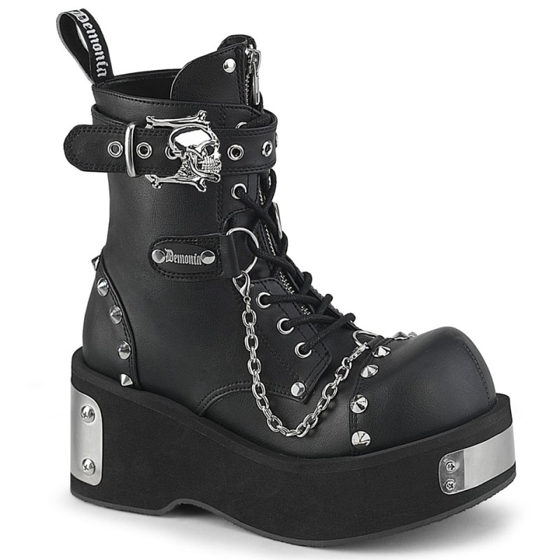 Demonia Dank 57 Platform Lace Up Naisten Nilkkurit Mustat Suomi | KW9-80718M8