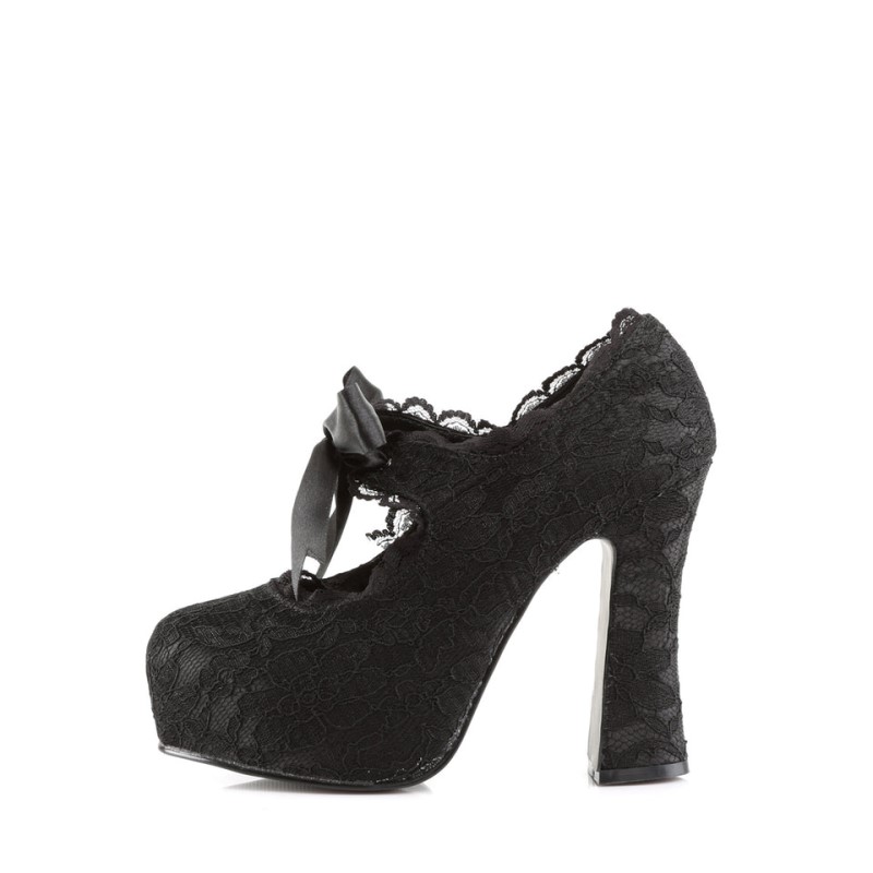 Demonia Demon 11 Heel Platform Naisten Mary Janes Mustat Mustat Suomi | BD0-30413G3