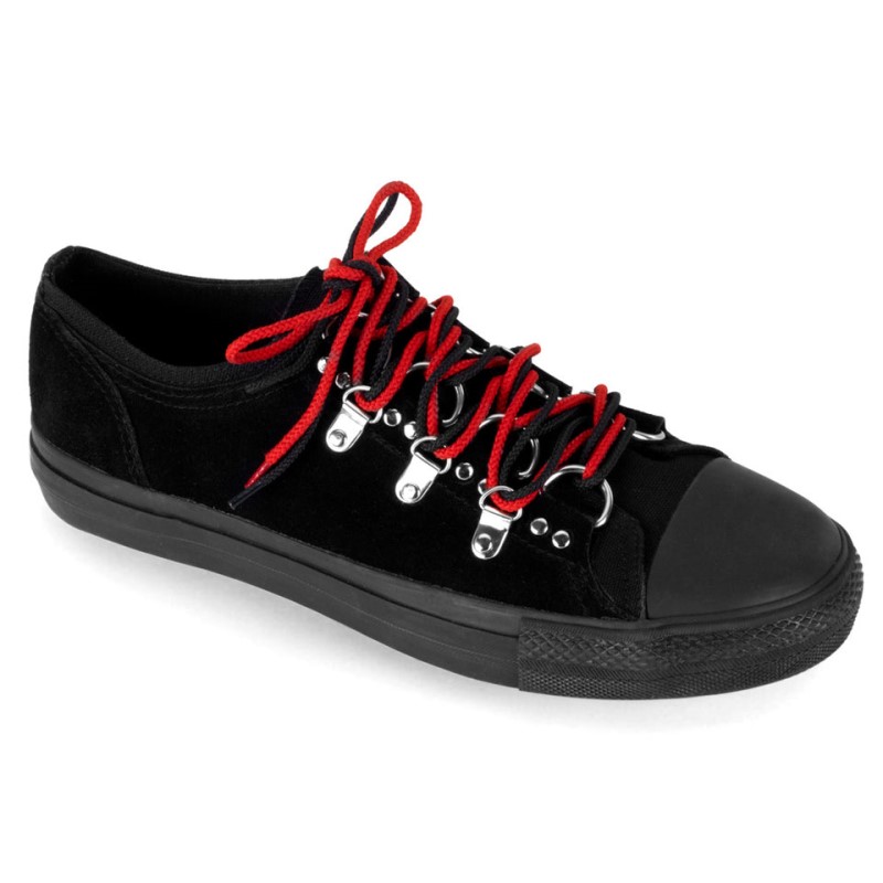 Demonia Deviant 05 Canvas D-Ring Low Top Naisten Tennarit Mustat Suomi | AR0-75167G8