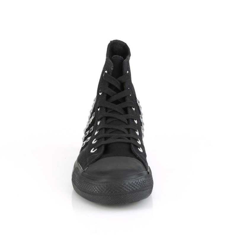 Demonia Deviant 103 Punk Goth Skater Pyramid Studded High Top Naisten Tennarit Mustat Suomi | HB2-32393V5