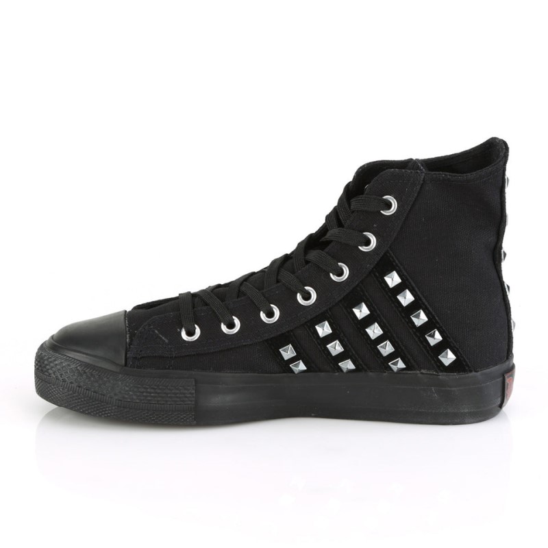 Demonia Deviant 103 Punk Goth Skater Pyramid Studded High Top Naisten Tennarit Mustat Suomi | HB2-32393V5