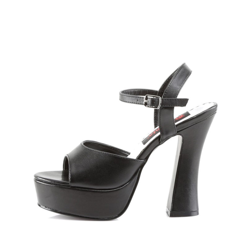 Demonia Dolly 09 Heel Platform Ankle Strap Naisten Sandaalit Mustat Mustat Suomi | IE9-70237I2