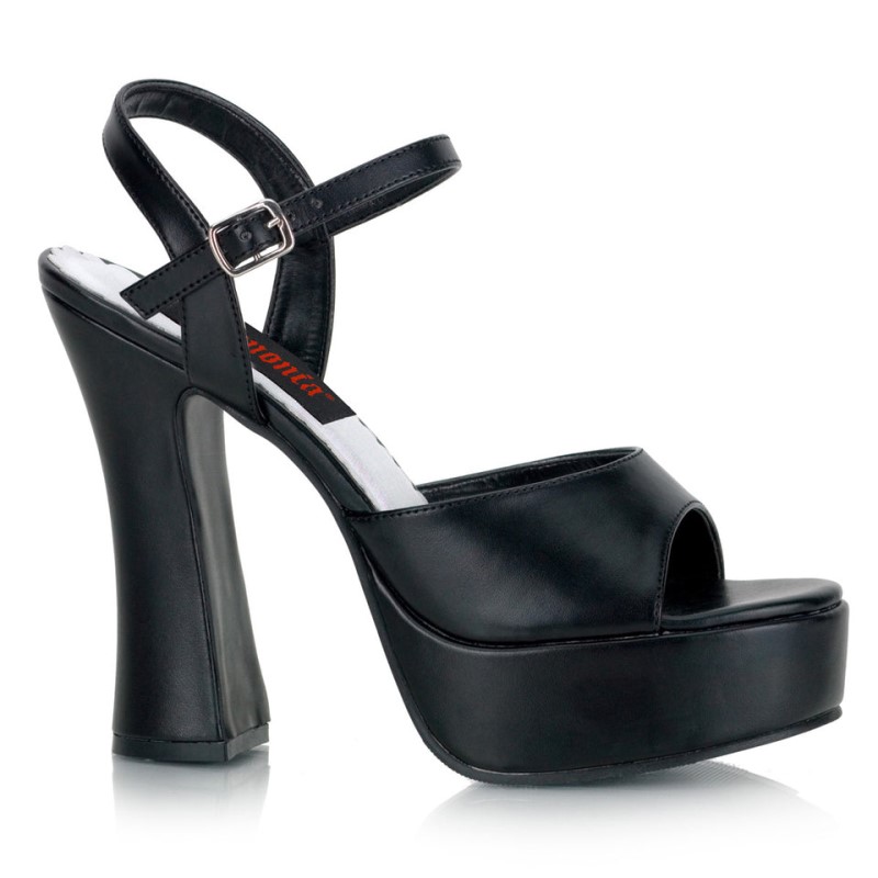 Demonia Dolly 09 Heel Platform Ankle Strap Naisten Sandaalit Mustat Mustat Suomi | IE9-70237I2