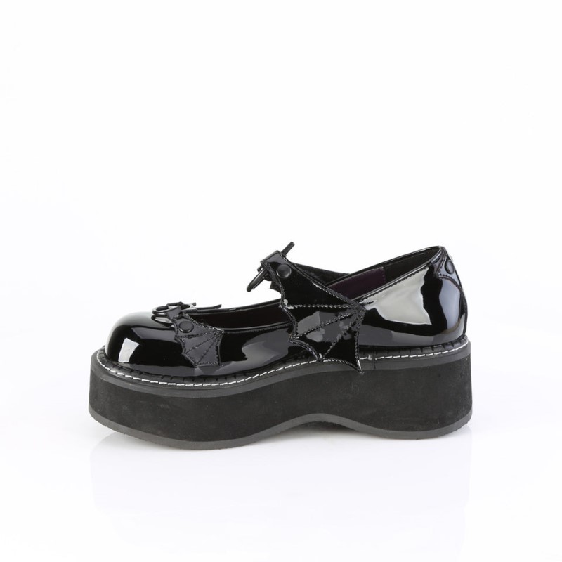 Demonia Emily 23 Platform Naisten Mary Janes Mustat Suomi | FO3-46124Y5