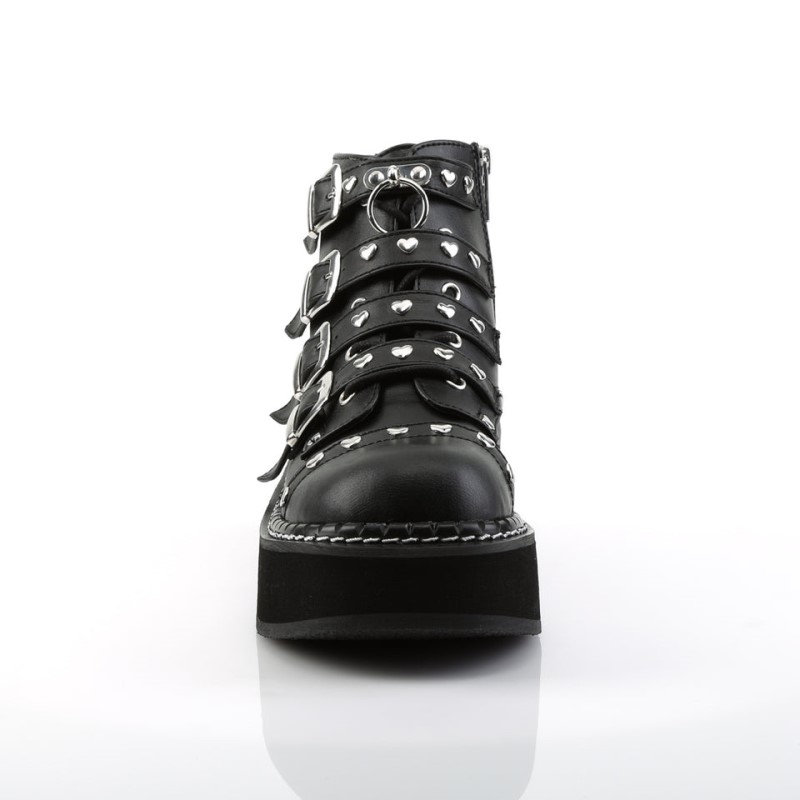 Demonia Emily 315 Platform Lace Up Naisten Nilkkurit Mustat Suomi | SL7-75357F7