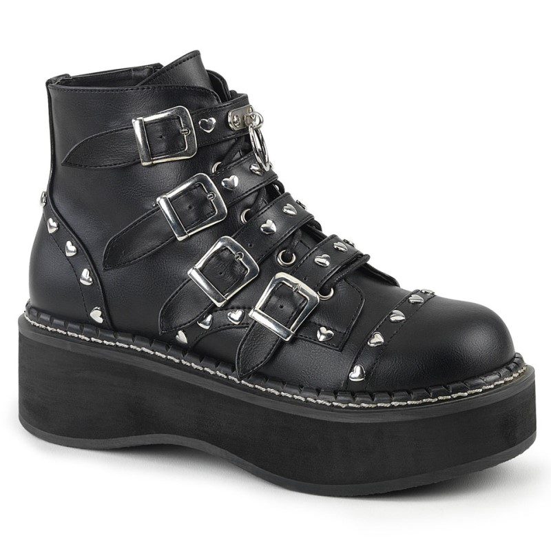 Demonia Emily 315 Platform Lace Up Naisten Nilkkurit Mustat Suomi | SL7-75357F7