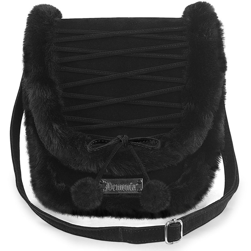 Demonia Faux Fur Crossbody Bag Asusteet Mustat Suomi | UB0-53285Y7