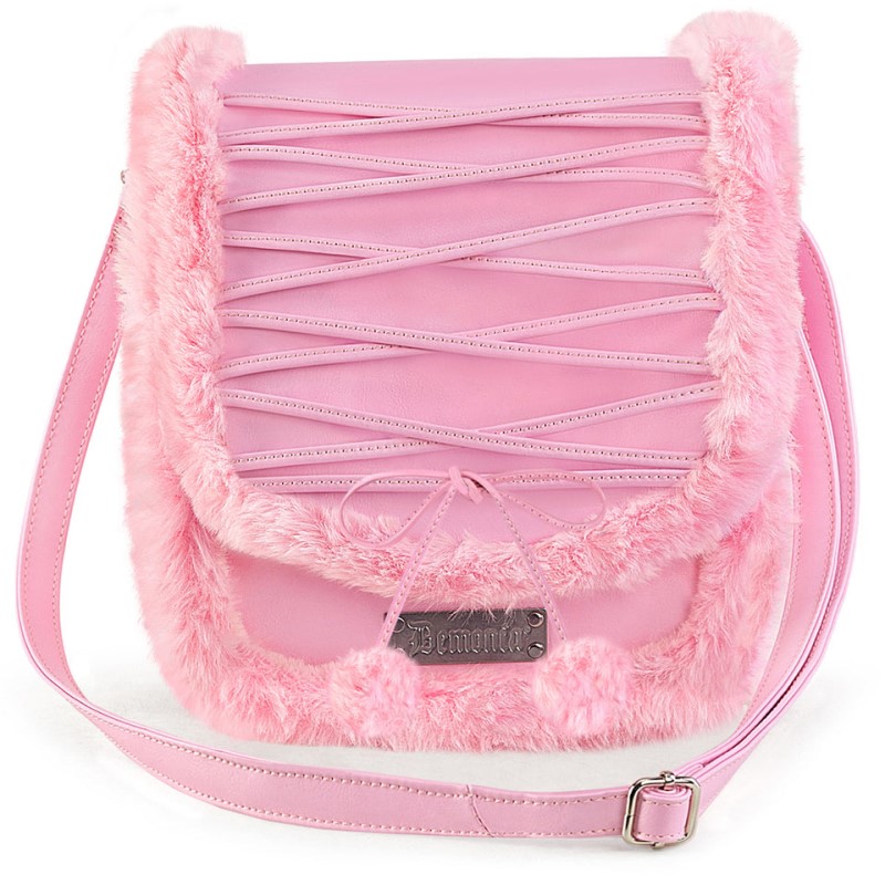 Demonia Faux Fur Crossbody Bag Asusteet Pinkki Suomi | FG1-16181W3