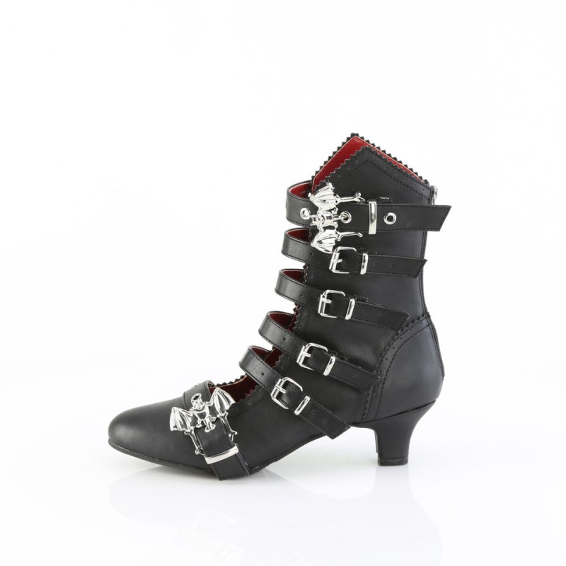 Demonia Flora 1035 Heel Open Mid-Calf Naisten Nilkkurit Mustat Suomi | ZZ0-27822H0