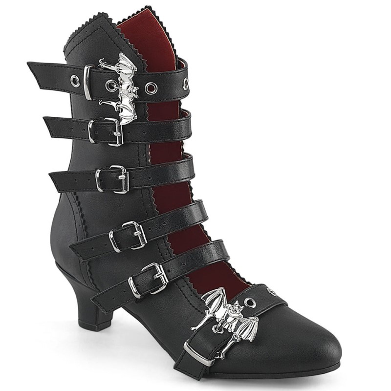 Demonia Flora 1035 Heel Open Mid-Calf Naisten Nilkkurit Mustat Suomi | ZZ0-27822H0