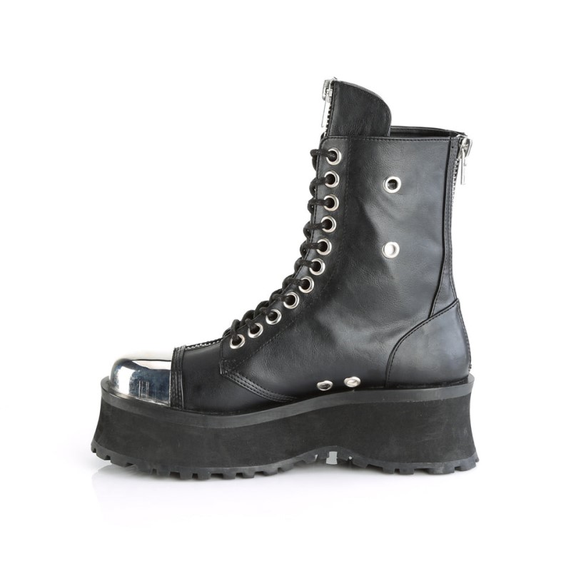 Demonia Gravedigger 10 Platform Lace Up Naisten Nilkkurit Mustat Suomi | NA6-08800K4