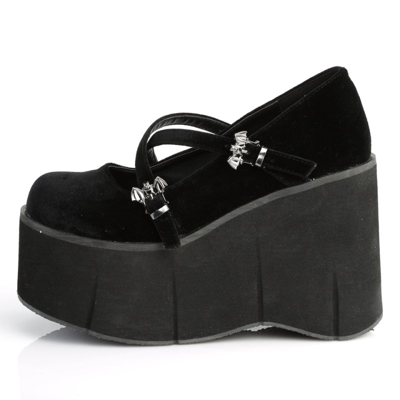 Demonia Kera 10 Platform Criss-Cross Naisten Mary Janes Mustat Suomi | JP8-47284C5