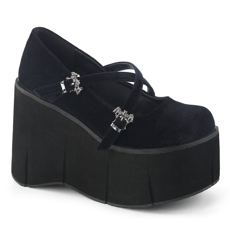 Demonia Kera 10 Platform Criss-Cross Naisten Mary Janes Mustat Suomi | JP8-47284C5