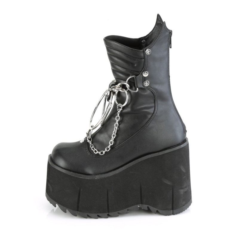 Demonia Kera 130 Platform Calf High Naisten Nilkkurit Mustat Suomi | TX5-42484H7