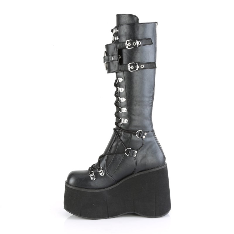 Demonia Kera 200 Platform Lace Up Naisten Korkeat Saappaat Mustat Suomi | MV3-17701M4